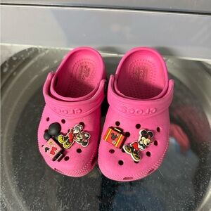 CROCS Kids Pink Sandals with Cartoon Charms